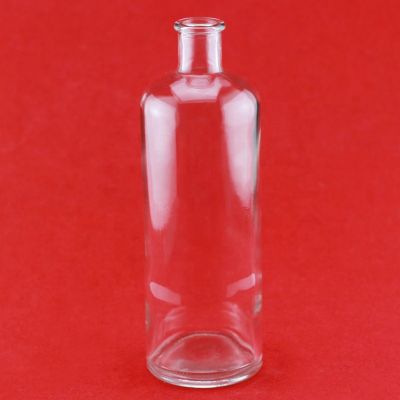 Custom Made Round Shape Liquor Glass Bottle 750 ml Gin Glass Bottles With Cork Stopper 