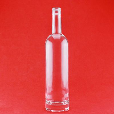 Custom Made wholesale glass bottle 750ml brandy glass liquor bottle with screw cap 
