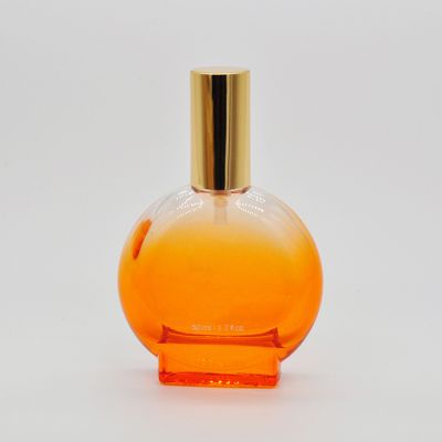 Portable Round Clear Atomizer Perfume Glass Bottle 50ml 