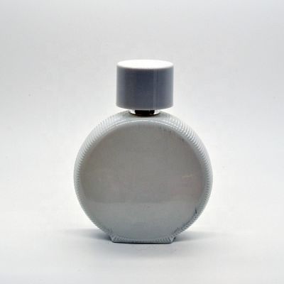 Moroccan Round White Glass personalized perfume bottle