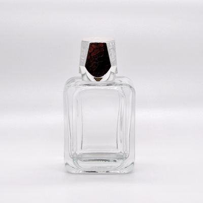Rectangular glass bottle perfume 50 ml, empty bottle for perfume