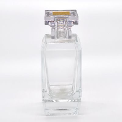 Chinese manufacturers luxury pure transparent glass perfume bottle 100ml