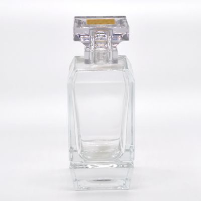 Chinese manufacturers luxury pure transparent glass perfume bottle 100ml