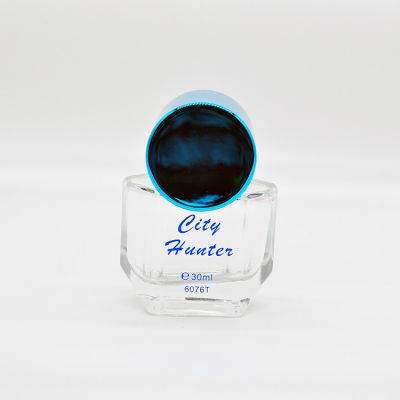 Cute blue bottle cap spray spray perfume glass bottle 30ml 