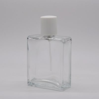 High quality 100ml cylinder glass empty perfume bottle with crimp spray 