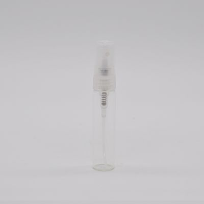Empty wholesale mini clear OEM 2ml 5ml 8ml refillable glass perfume bottle with pump mist sprayer 