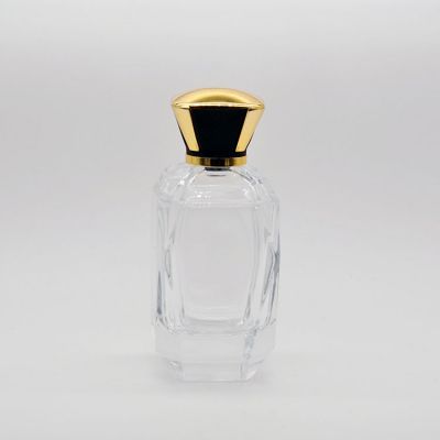 Empty high quality OEM customized design transparent glass perfume bottle with silver sprayer 