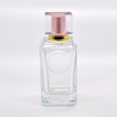 Wholesale hot sale excellent quality square glass perfume bottle 100ml