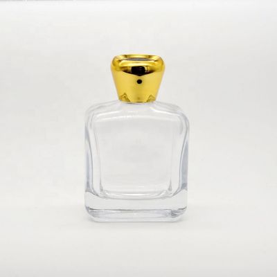 Unique design Transparent glass spray perfume bottle with cover 