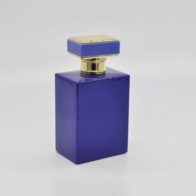 Luxury design Rectangular glass perfume bottle spray pump perfume bottle 