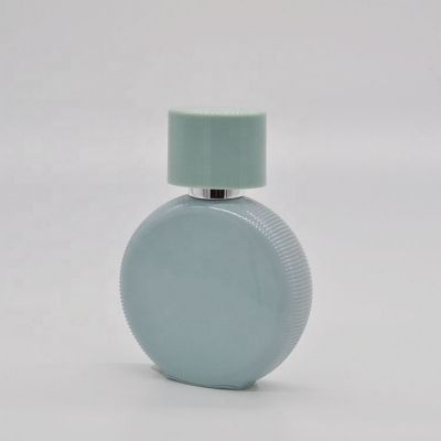 Glass Empty Manufacturer Luxury Round Shaped Box Pump Spray Perfume Bottle With Cap 