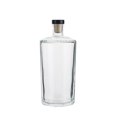 500ml 16oz Vodka Alcohol Liquor Shaped Unique Clear Glass Bottle 
