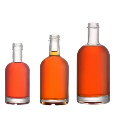 200ml 350ml 500ml 750ml clear round red glass wine bottles empty whisky glass bottle 
