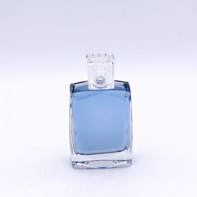 rectangle 100ml elegant transparent custom empty glass perfume bottles for sale 