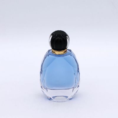 elliptical irregular exquisite transparent 100ml glass perfume bottles 