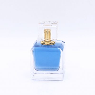 square 100ml round groove exquisite high quality wholesale perfume glass bottle 