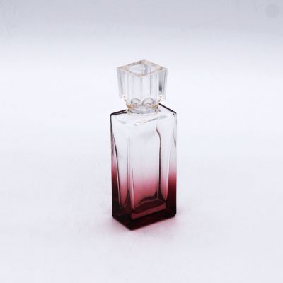 transparent 50ml capacity gradually varied painting empty glass perfume bottles