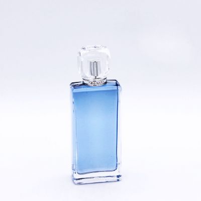 transparent 100ml square elegant rectangle wholesale glass perfume bottles 