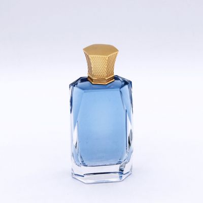 irregular exquisite sections 100ml transparent fancy glass perfume bottles 