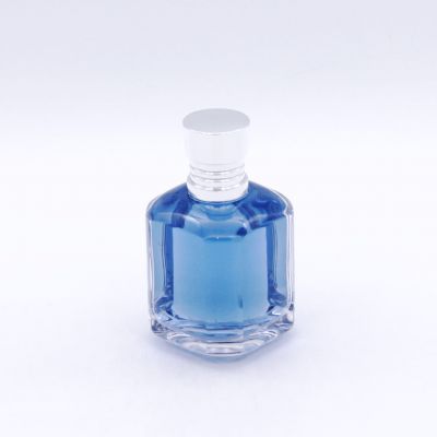 square round corner transparent 50ml high quality perfume glass bottles 