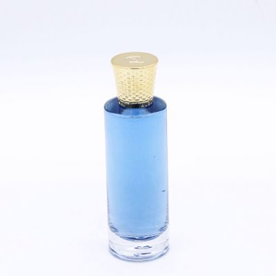 round long cylindrical exquisite 100ml transparent empty perfume glass bottles
