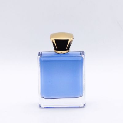 transparent 100ml square rectangle luxury perfume glass bottle for sale 