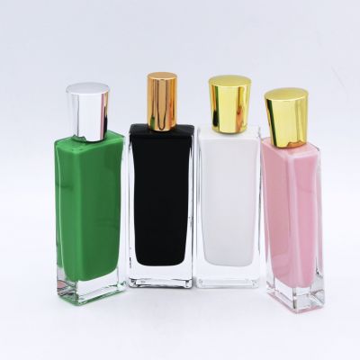 elegant colorful inner painting 50ml capacity empty glass perfume bottles 
