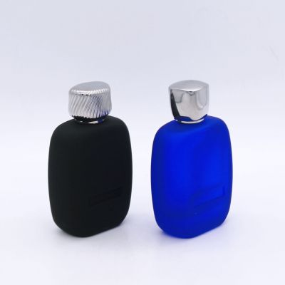 fancy high quality rubber paint spraying 100ml glass perfume bottle for sale 
