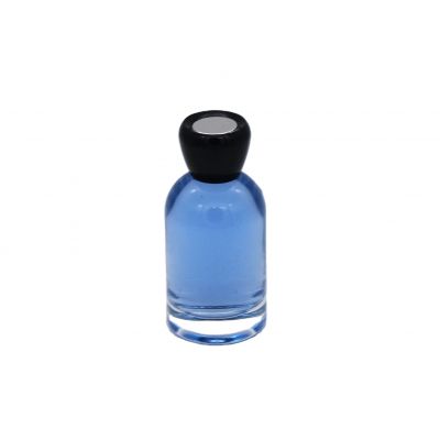 high quality cylindrical with cambered corner empty glass perfume bottle 