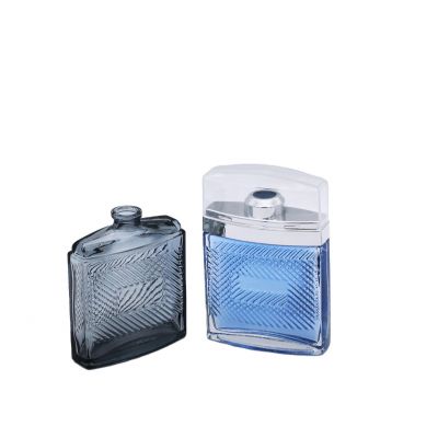 high quality irregular surface custom painting/transparent perfume bottles 