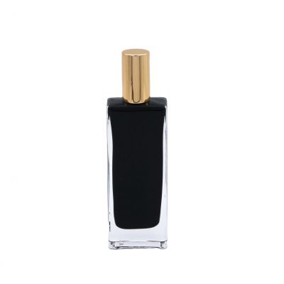 design black vintage luxury 100ml cosmetic spray empty glass perfume bottle