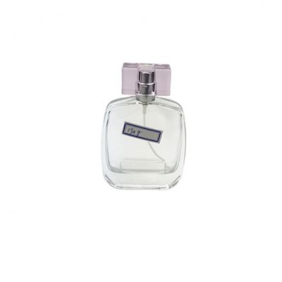 100ml clear glass perfume bottle design with surlyn cap 