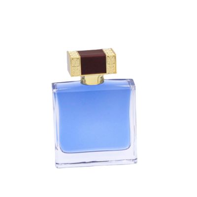 wholesale square luxury glass clear cosmetic packaging empty 100ml perfume bottle 