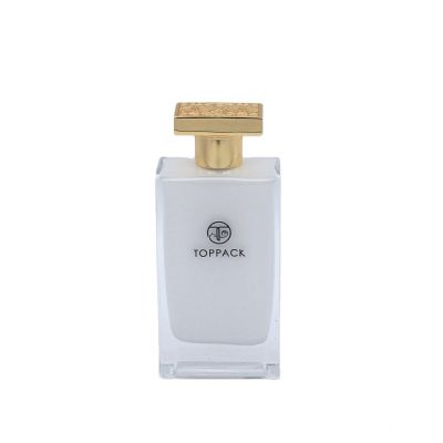 designed painting coating inside white luxury glass spray 100ml perfume bottles