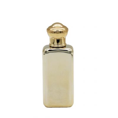 new 100ml empty high-end glass cosmetic packaging design gold perfume bottle 