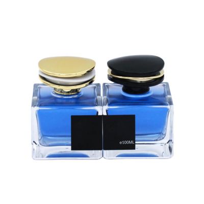 new design transparent cosmetic packaging square empty perfume glass spray bottle 100ml 