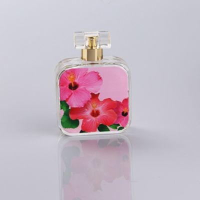 100ml new heat transfer printing glass empty perfume bottle 