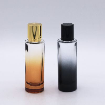 supplier design high quality gradual coating cylinder empty perfume glass bottles