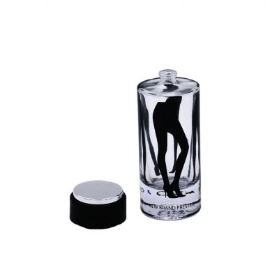 customized good quality screen printing empty cosmetic glass spray perfume bottle 100ml 