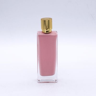 suppliers design high quality painting coating inside pink empty glass perfume bottles