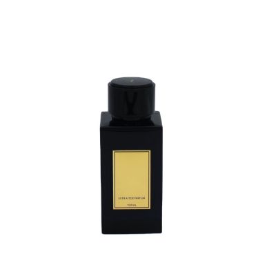 hot sale empty high quality cosmetic glass perfume container black spray bottle 100ml 
