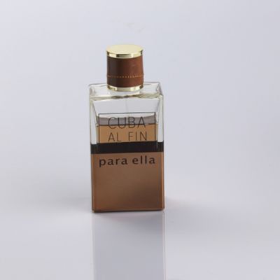 100ml hot sale square uv engraving coating glass perfume bottles wholesale