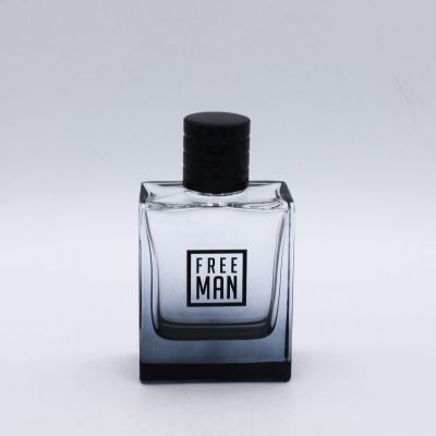 100ml painting black color square perfume bottle 100ml glass 