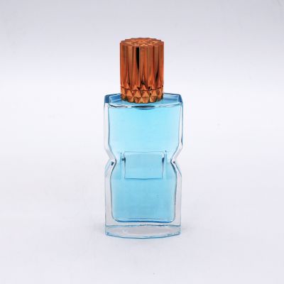 supplier design 50ml empty clear cosmetic packaging fancy glass perfume bottle with cap