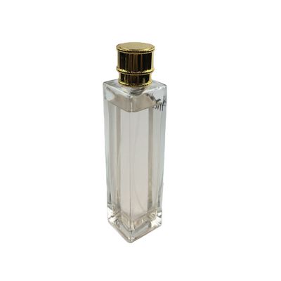 100ml empty perfume packing clear square glass perfume bottle 