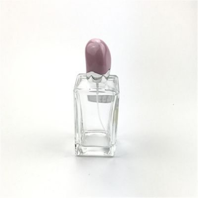 100ml square shape clear perfume empty glass bottle