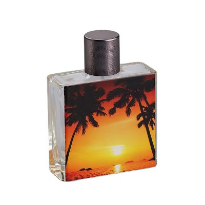 refillable colored glass custom design perfume bottles 100ml 