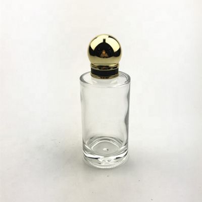 cylinder shape round clear glass perfume bottle 100 ml