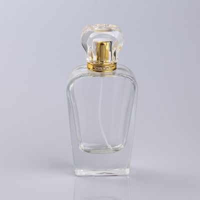 empty custom glass perfume atomizer spray bottle with transparent cap 