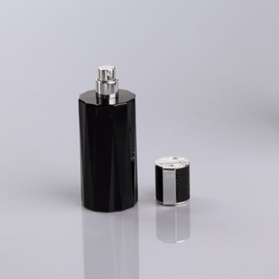 50ml round shape black glass perfume bottles for man 